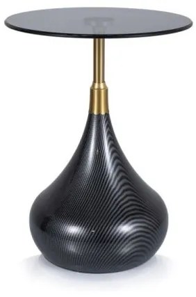 Masa de cafea Taurus sticla fumurie/negru ø40/h54
