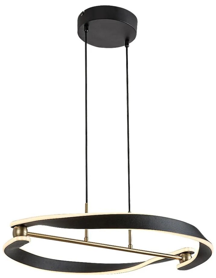 Lustra LED suspendata din metal negru auriu Adalind