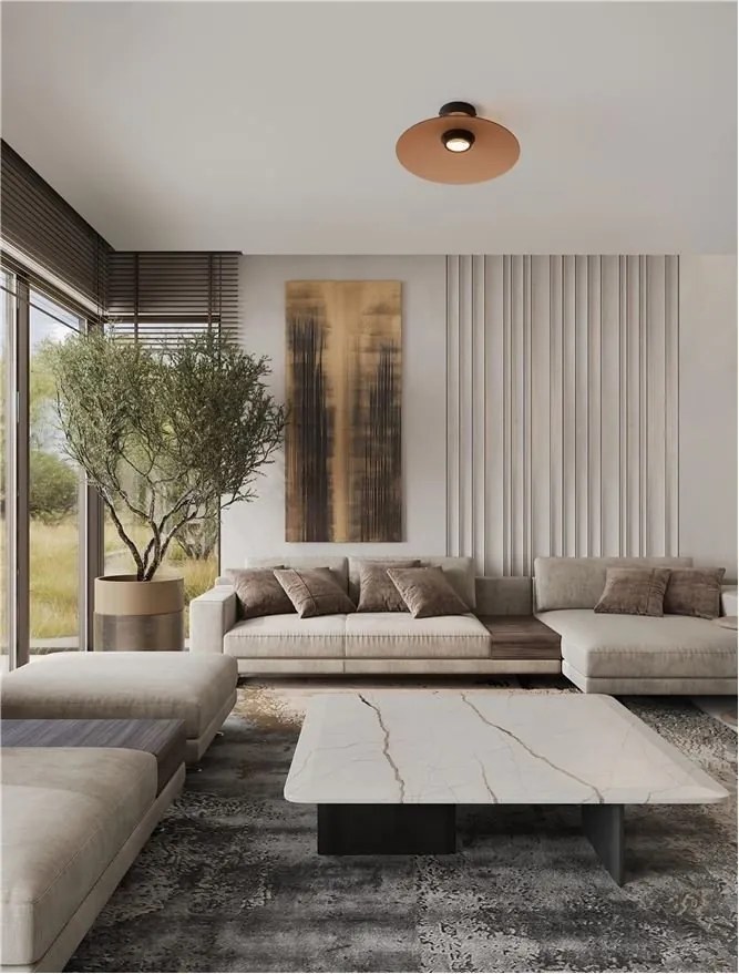 Plafoniera LED design modern POLIFEMO maro, 40cm