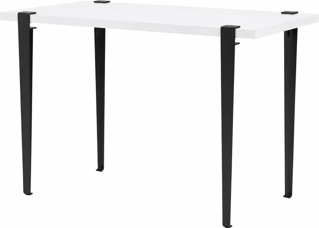 Masa EUROTAS, alb/negru, PAL melaminat, 120x60x75 cm