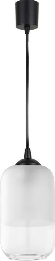 Brilagi - lustră LED pe cablu RETRO GLASS 1xE27/60W/230V Ø 14 cm negru/alb