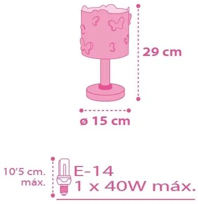 Dalber 62141 - Lampă copii BUTTERFLY 1xE14/40W/230V