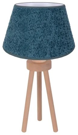 Lampă de masă Duolla BOUCLE 1xE27/15W/230V d. 28 cm turcoaz/lemn