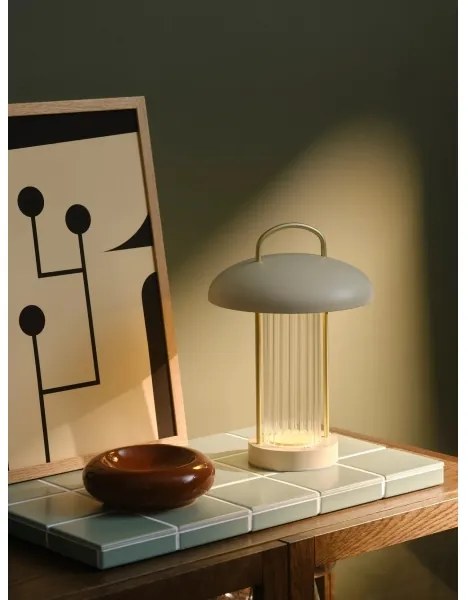 Nordlux - Lampă de masă tactilă reîncărcabilă dimabilă MIRANO LED/3W/3,7V, bej