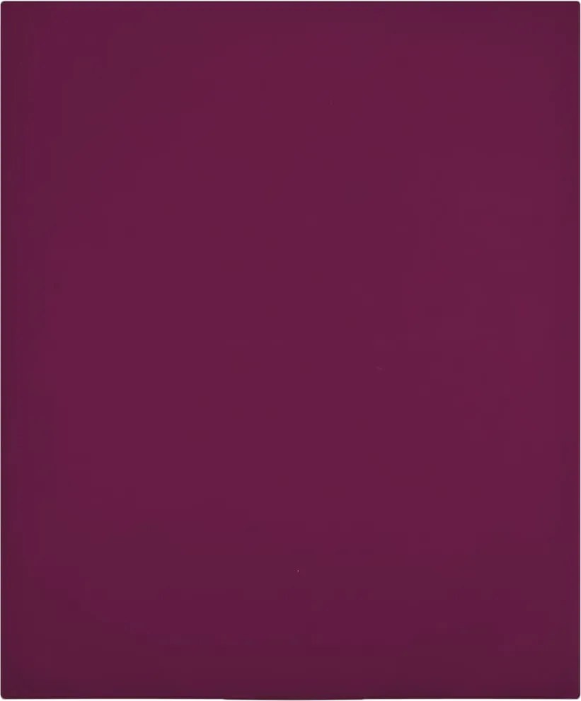 vidaXL Cearșaf de pat cu elastic, 2 buc, bordo, 160x200 cm, bumbac