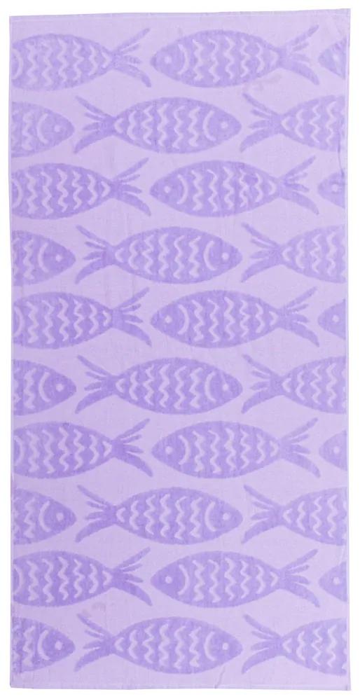 Prosop de plaja Culoare violet, FISH