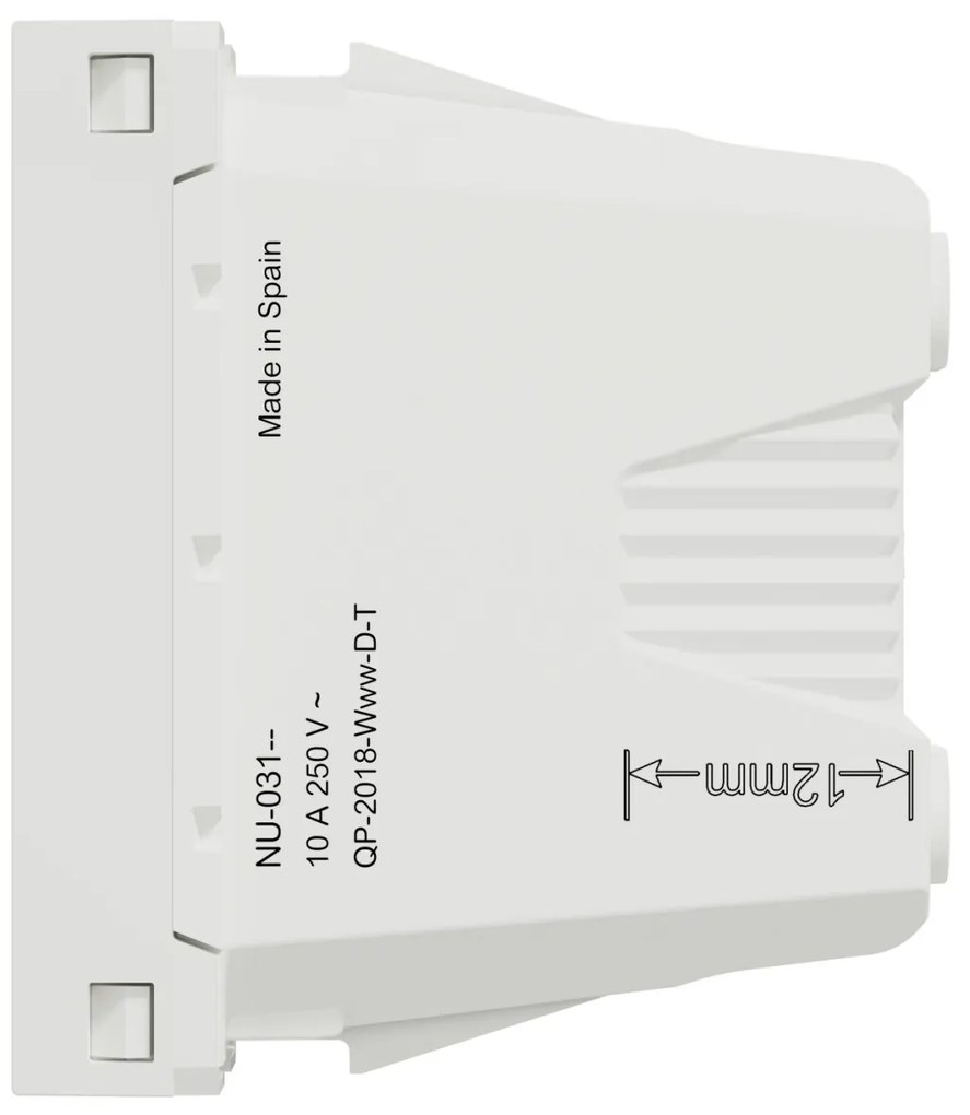 Priza simpla, 1 modul, 10A, alba, Schneider Noua Unica