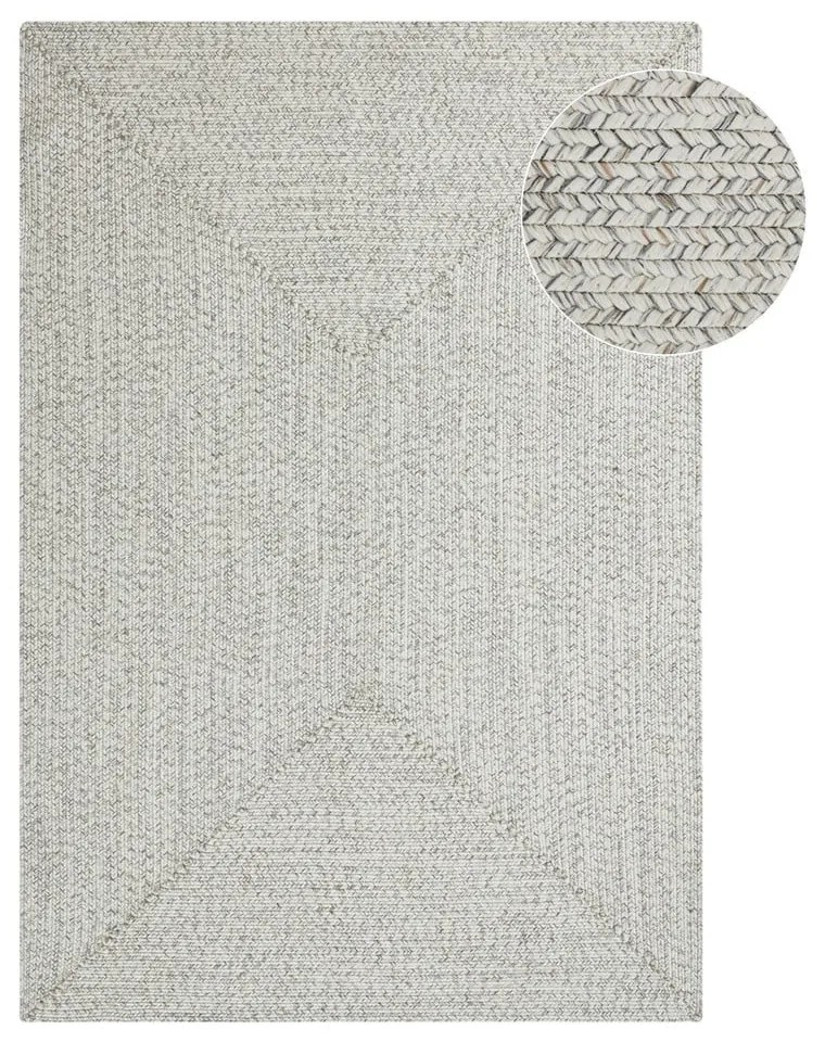 Covor alb/bej de exterior 150x80 cm - NORTHRUGS