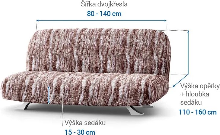 Gaico Huse bielastice OCEANO NOU bordo-maroniu 2fotoliu cu manere de lemn (l. 80 -140 cm)