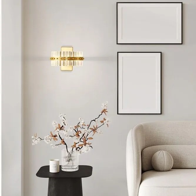 Aplica de perete LED Sticla, Baza Aurie Kezo