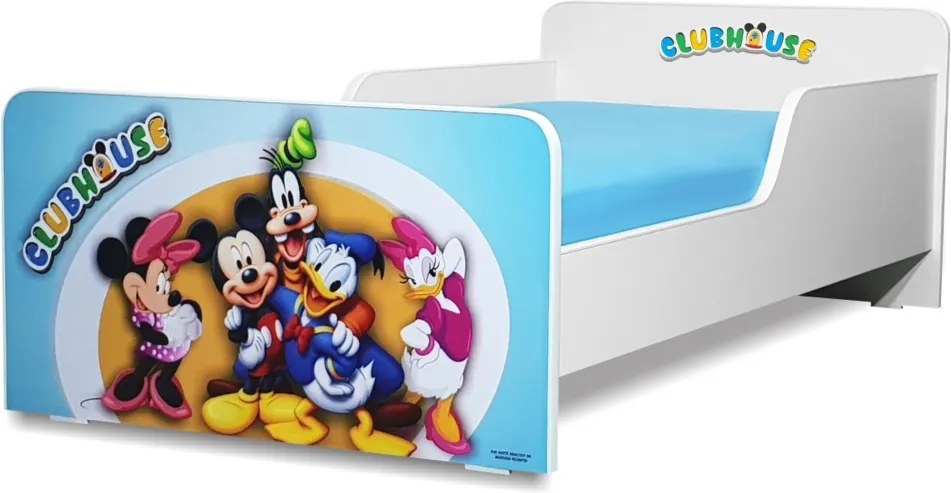 Pat copii  ClubHouse Baieti 2-8 ani cu saltea cadou