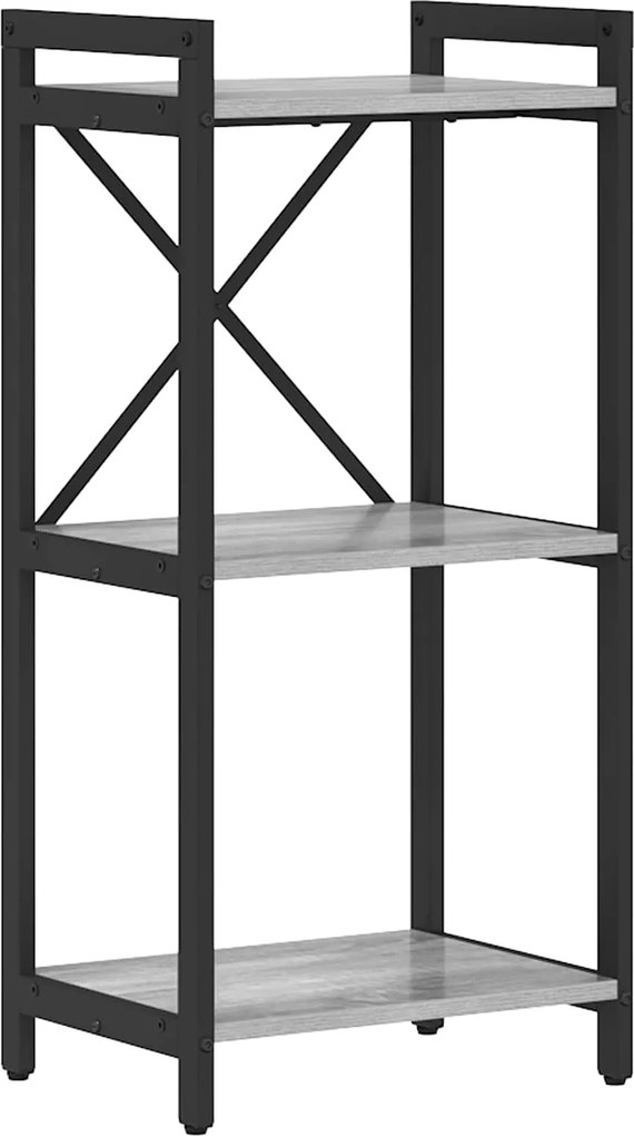 vidaXL Raft pentru cărți sonoma gri 40 x 30 x 85 cm Lemn compozit