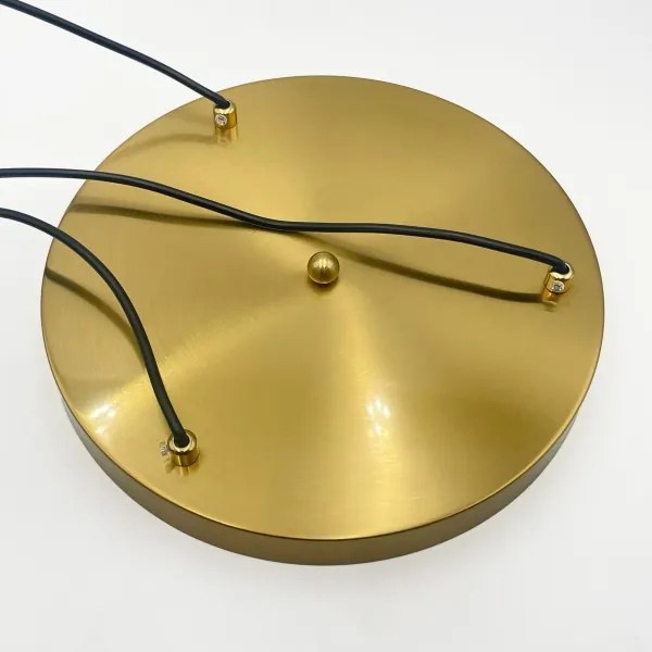Lustră suspendată pe cablu CRISTAL 3xE14/15W/230V alamă/bej fumuriu