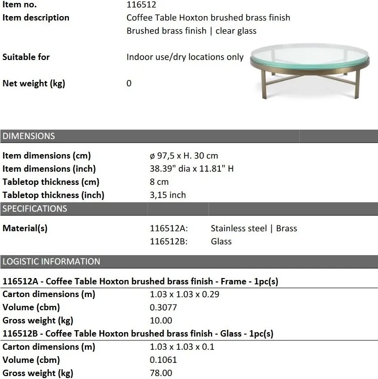 Masuta de cafea moderna design LUX Hoxton