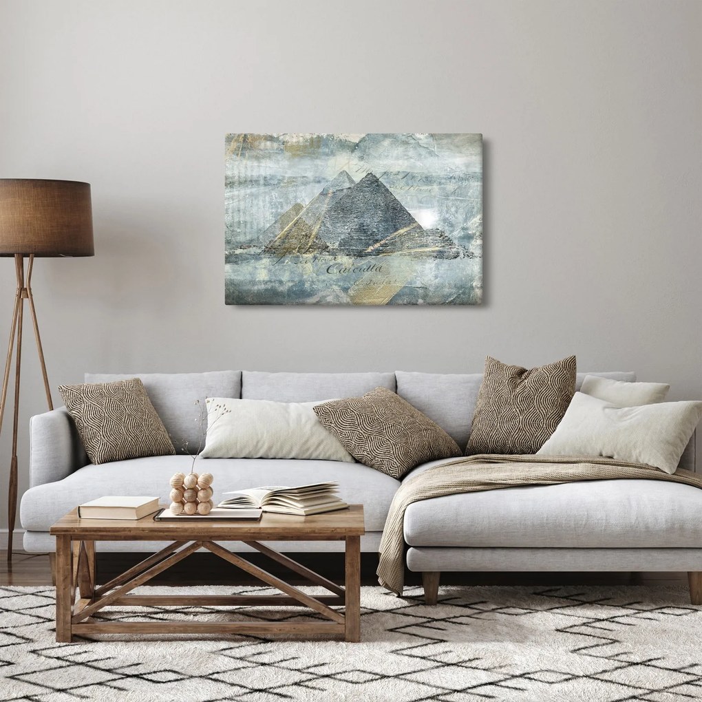 Tablou - Piramide în filtru albastru (90x60 cm)
