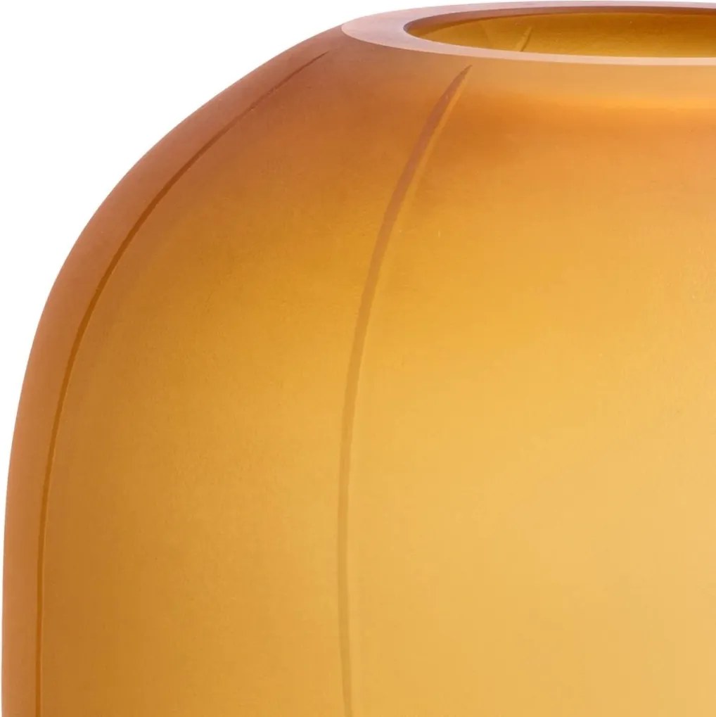 Vas decorativ din sticla design LUX Zenna S, amber