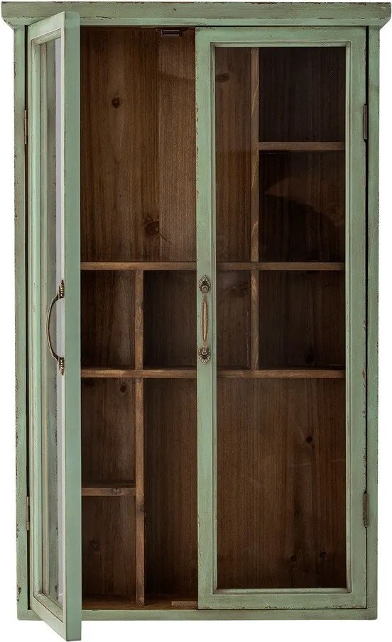 Vitrină verde din lemn de brad 13,5x80 cm Hazem – Bloomingville