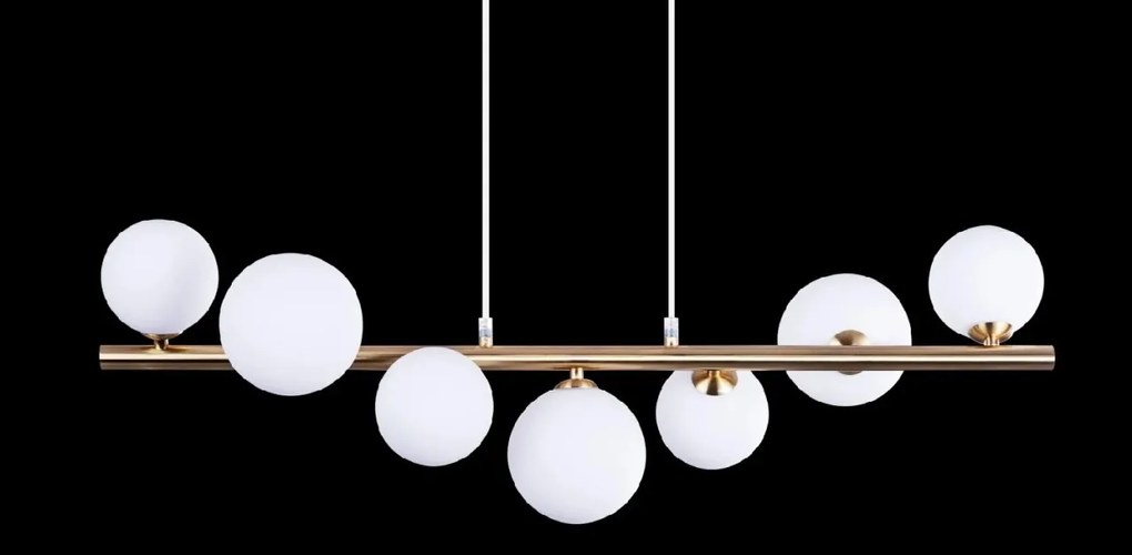 Lustra suspendata design modern SYBILLA 7 gold