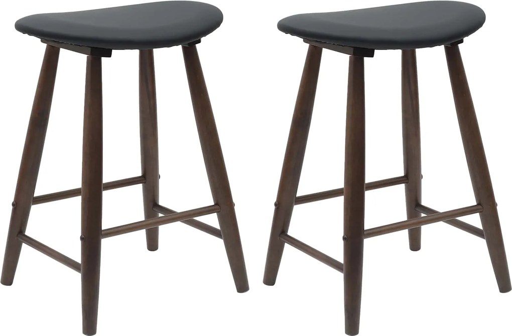 vidaXL Scaune de dining 2 pcs Maro deschis 46 x 37 x 63 cm