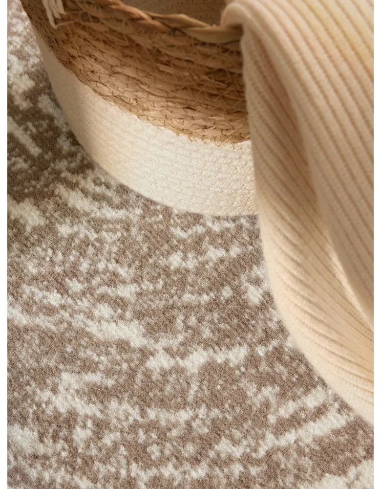 Covor bej-crem rotund ø 120 cm Gloria Cavallo – Hanse Home