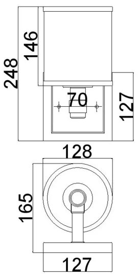 Aplică PROSPECT PARK 1xE27/60W/230V crom Feiss