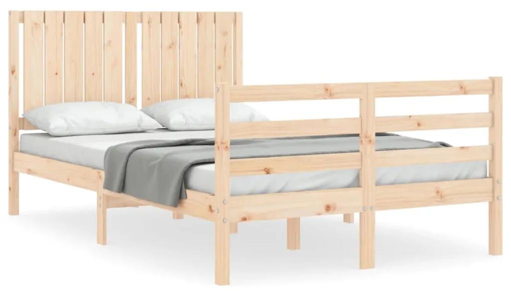 3194761 vidaXL Cadru de pat cu tăblie, 120x200 cm, lemn masiv