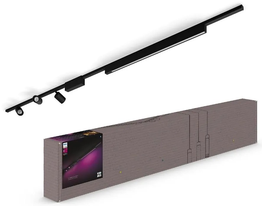 Philips SADA 4xLED RGB Hue, stmívatelné svítidlo do lištového systému, 44,6W, 23