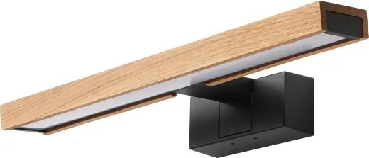 Brilagi - Iluminare LED pentru oglindă de baie 3 în 1 WOODY MIRROR LED/8W/230V IP44 negru/stejar