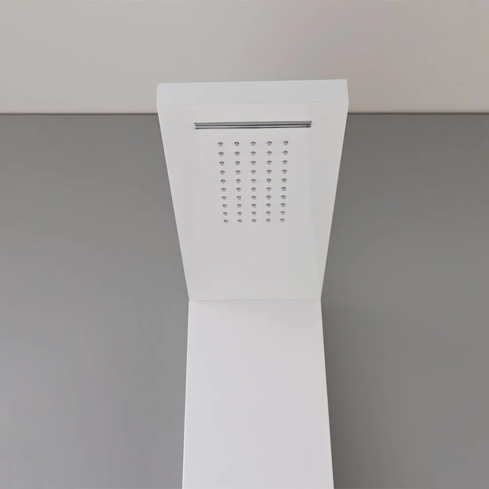 Panou de duș cu hidromasaj Malaga White