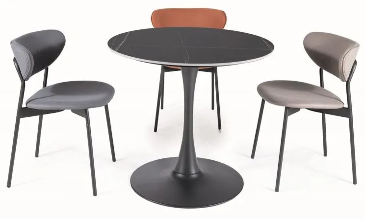 Masa Bucatarie Si Dining ESPERO Negru Mat/Negru Fi80 cm