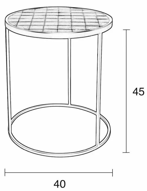 Masuta de cafea rotunda ceramica neagra Glazed