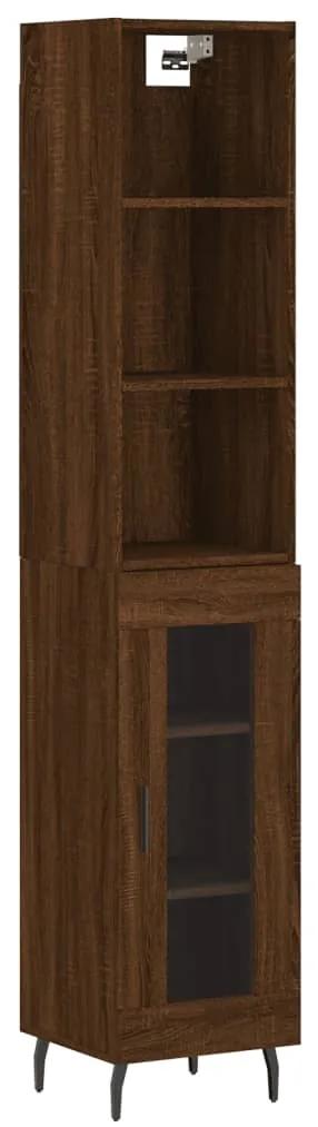 3189916 vidaXL Dulap înalt, stejar maro, 34,5x34x180 cm, lemn prelucrat