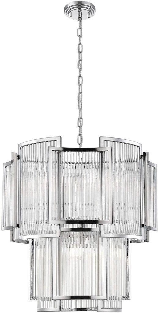 Zuma Line Sergio lampă suspendată mai mult de 6x60 W crom-transparent P0528-08A-F4AC