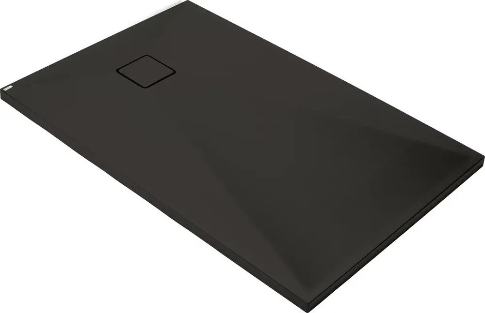 Cadita de dus dreptunghiulara Deante Correo din granit negru 120x70 cm