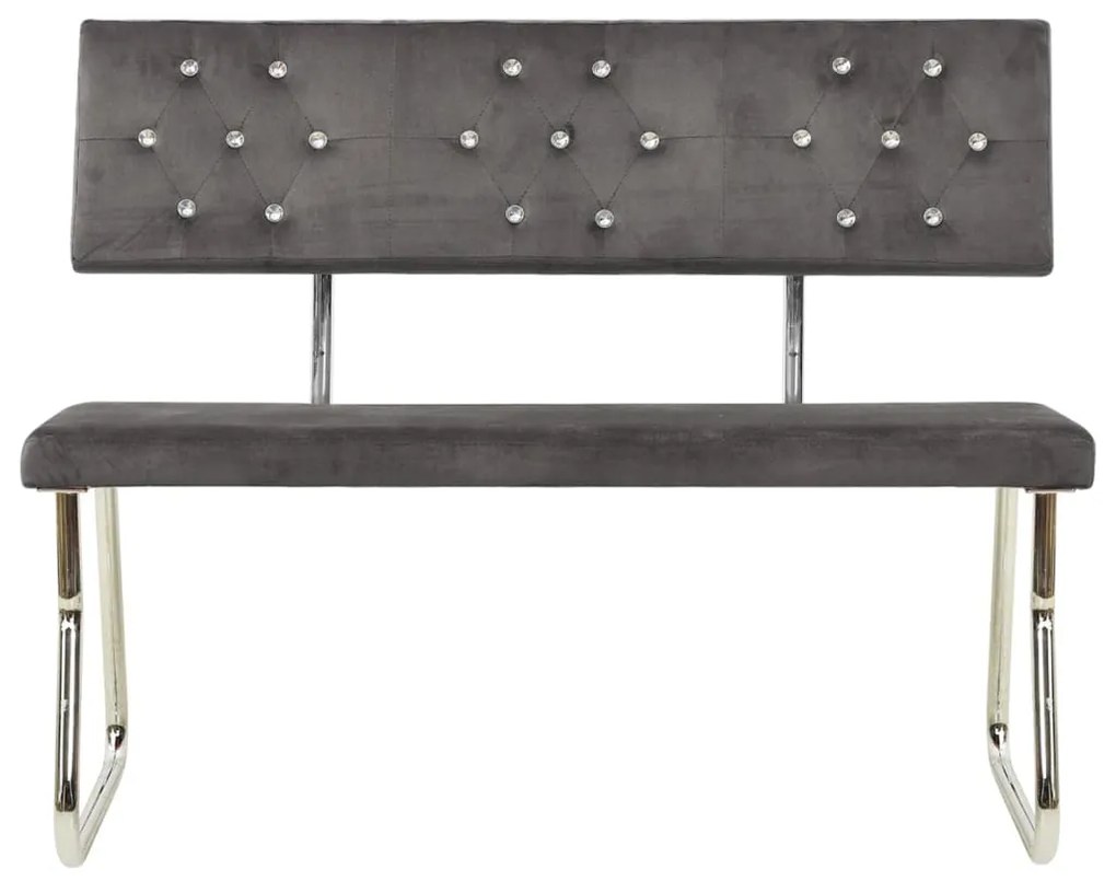 325863 vidaXL Bancă, gri deschis, 110 cm, catifea
