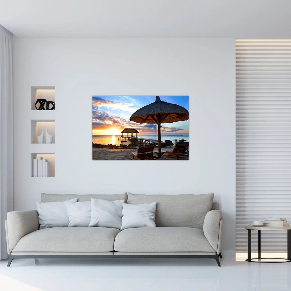 Tablou - Apus de soare în Mauritius (90x60 cm)