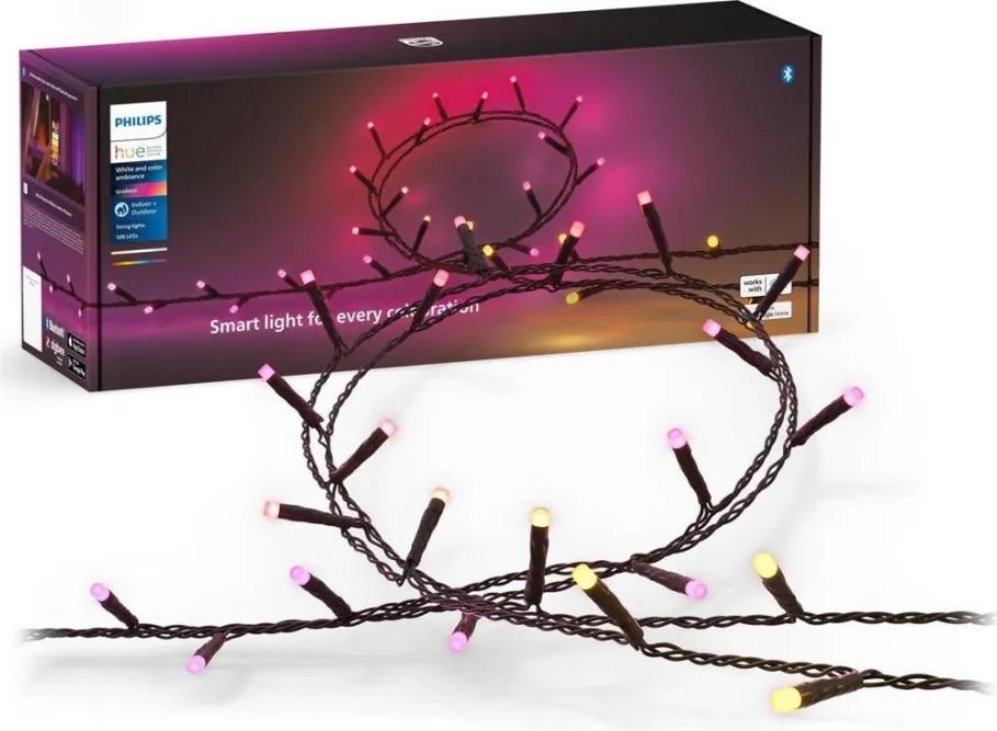 Philips-LED RGBW Ghirlandă de exterior reglabilă HUE WACA 500xLED 44,4 m IP54