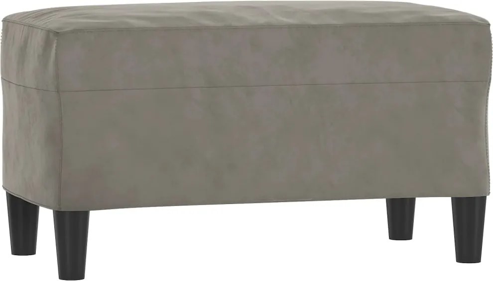 vidaXL Bancă, gri deschis, 70x35x41 cm, catifea