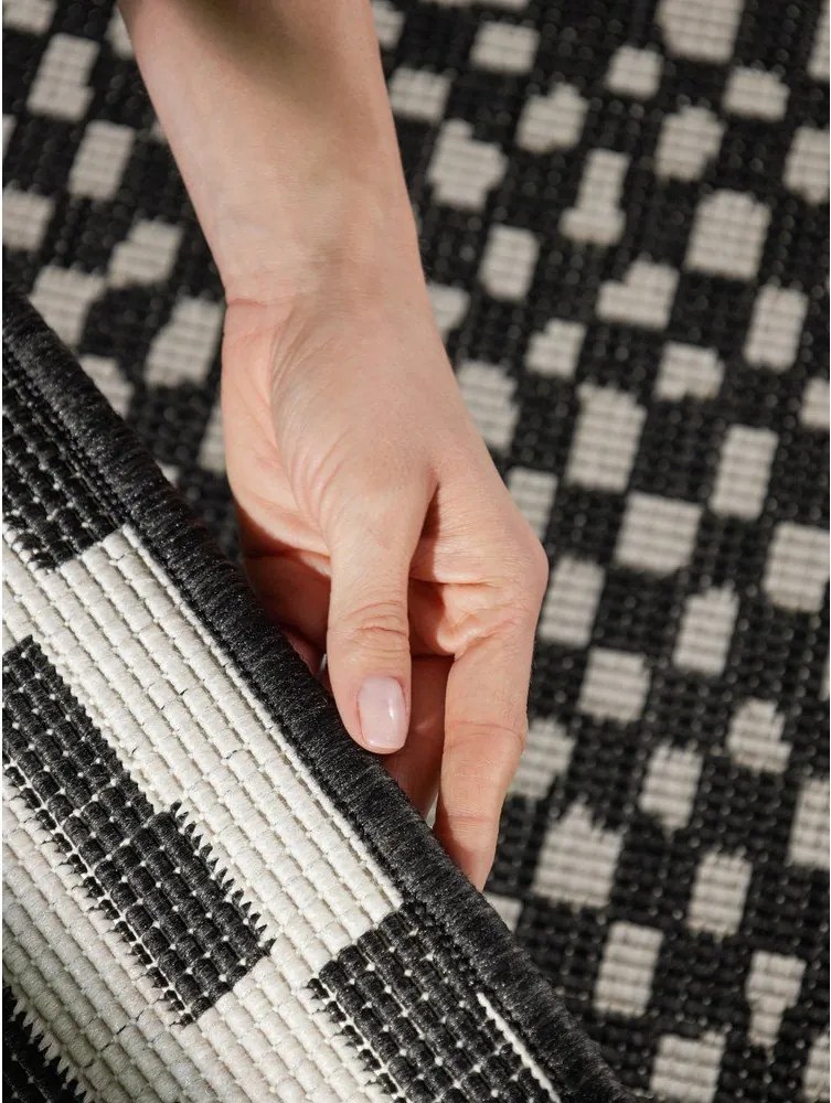 Covor pentru exterior și interior negru/crem 120x170 cm Haringey Barkham – Ted Baker