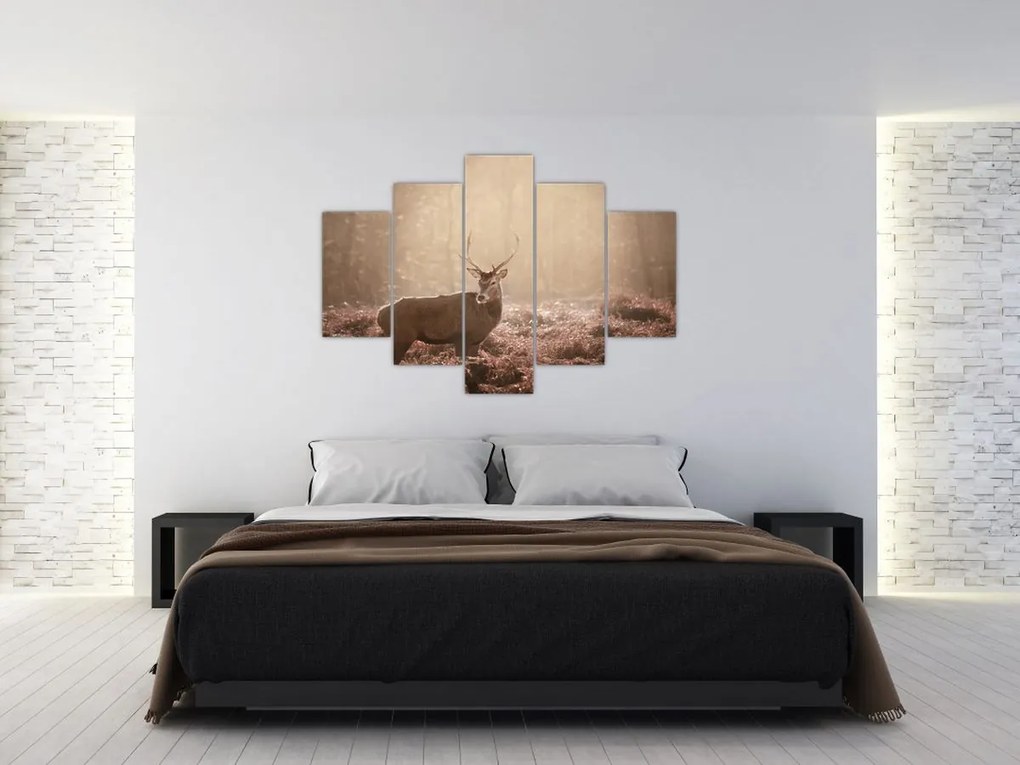 Tablou - Cerb în pădure (150x105 cm)