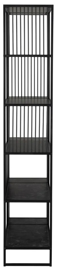 Bibliotecă neagră cu aspect de piatră 85x185 cm Strington – Actona