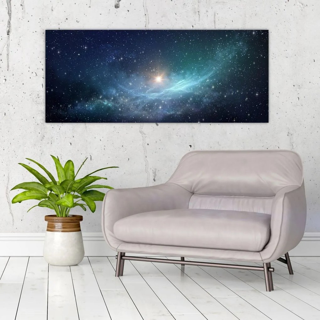 Tablou - Stele și nebuloase (120x50 cm)