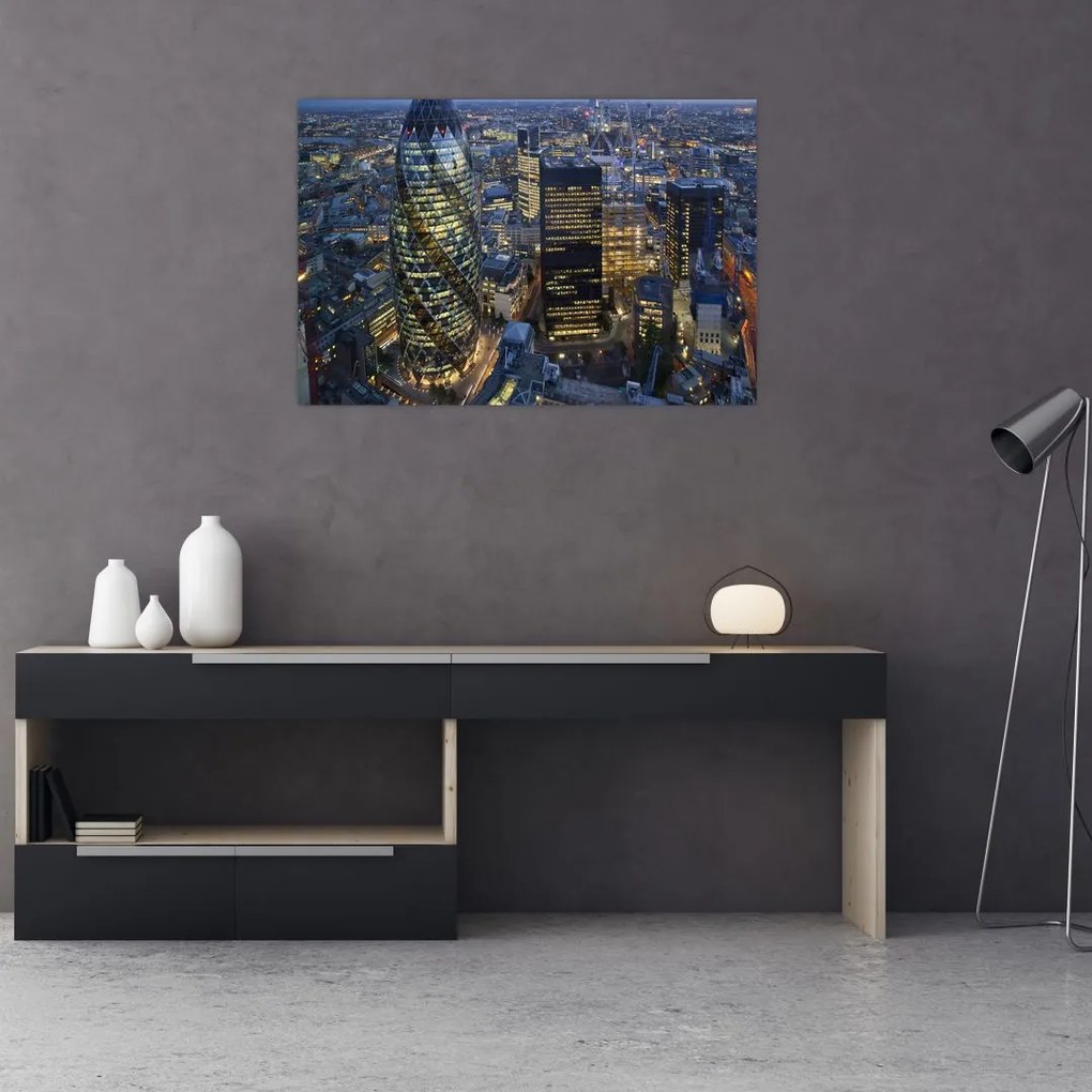 Tablou - Panorama de seară a Londrei (90x60 cm)