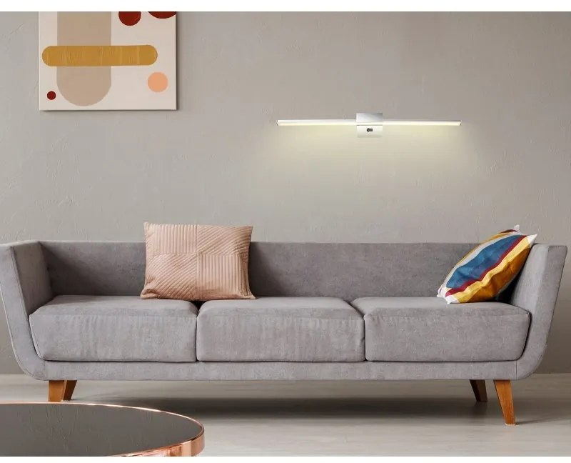 Aplica LED design modern Jaime argintiu, opal