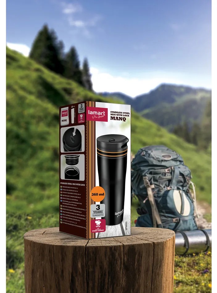 Cană termică Lamart LT4051 Manq, 360 ml