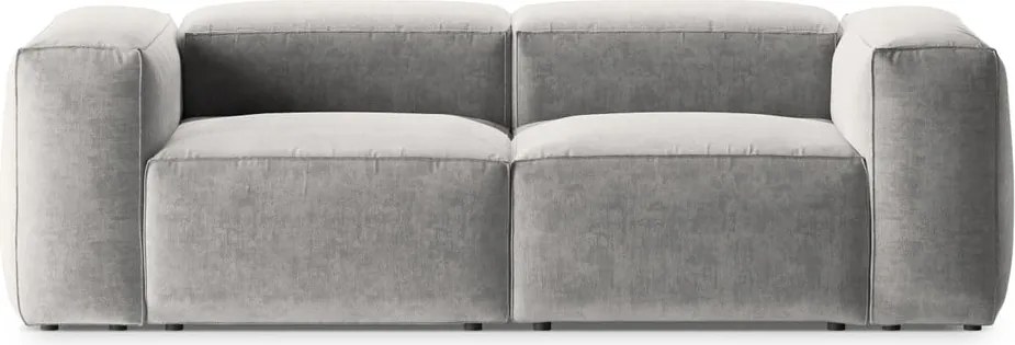 Canapea gri deschis 224 cm Bergamo – Cosmopolitan Design