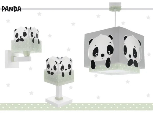 Lampă pentru copii PANDA 1xE14/40W/230V verde Dalber 63161H