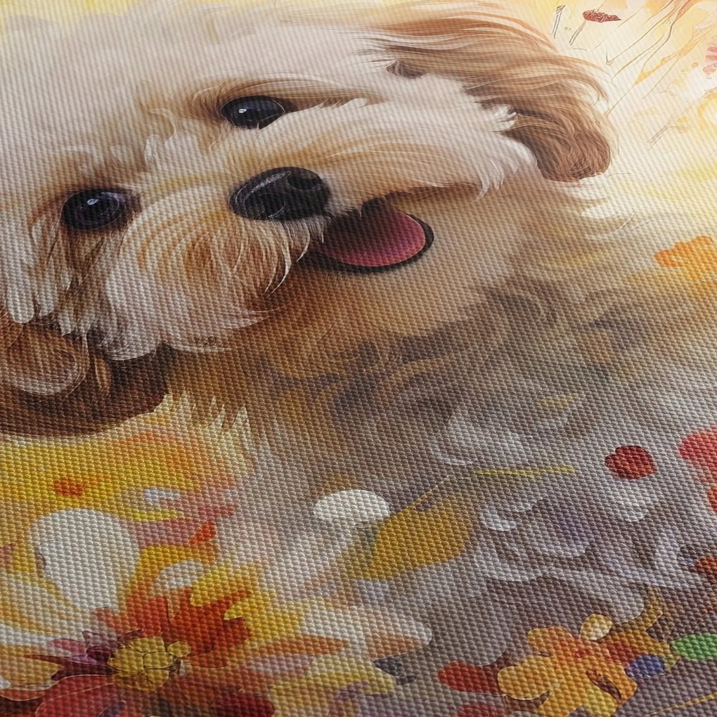 Tablou - Câine fericit (120x50 cm)