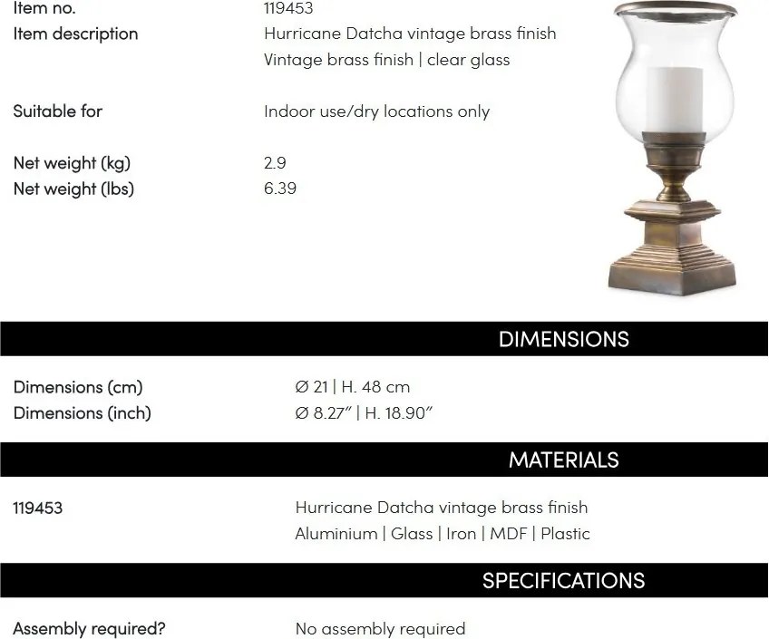 Suport lumanare design LUX Datcha