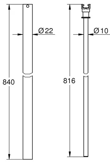Bara de dus pentru instalare Grohe Retrofit